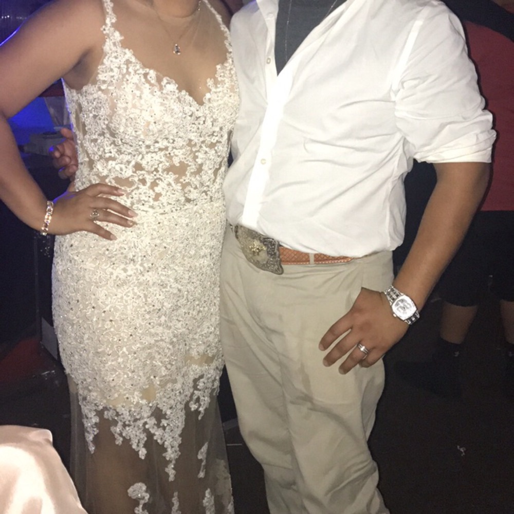 White prom dress